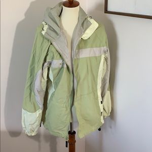 Columbia windbreaker jacket lime green colors L